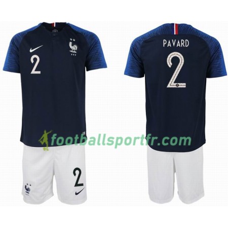 Tenue France PAVARD 2 2 star Enfant Domicile Coupe du monde 2018 Maillot de Foot